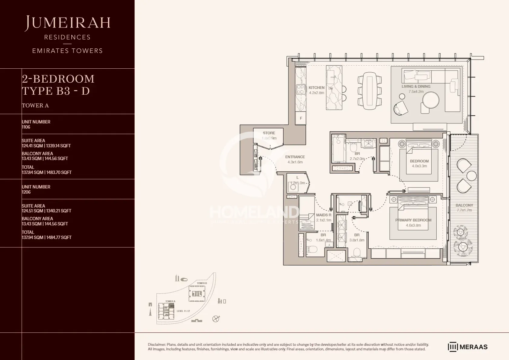 2 BR Type B3-D